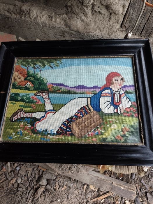 Tablouri cusute in goblen