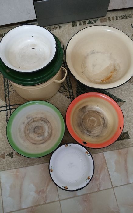 Посуда эмалированная цена за все вместе