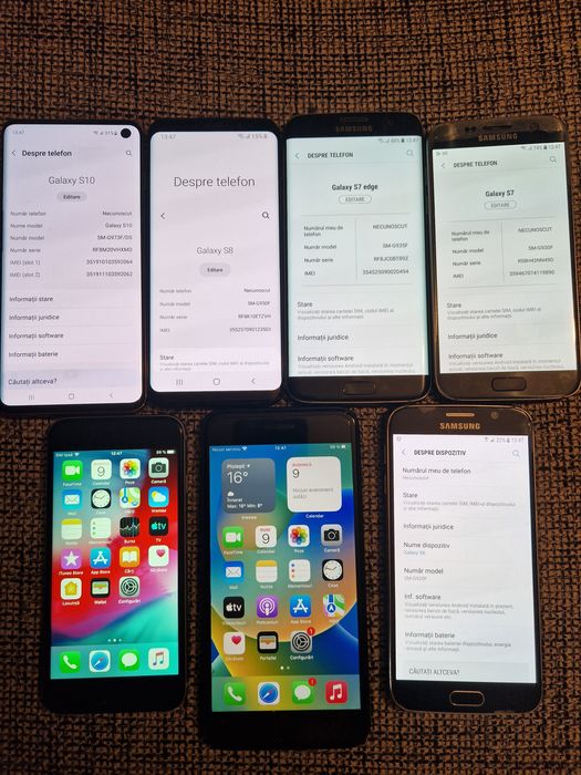 Lot telefoane samsung S6,S7,S7Edge,S8,S10,Iphone 8+, Iphone 6