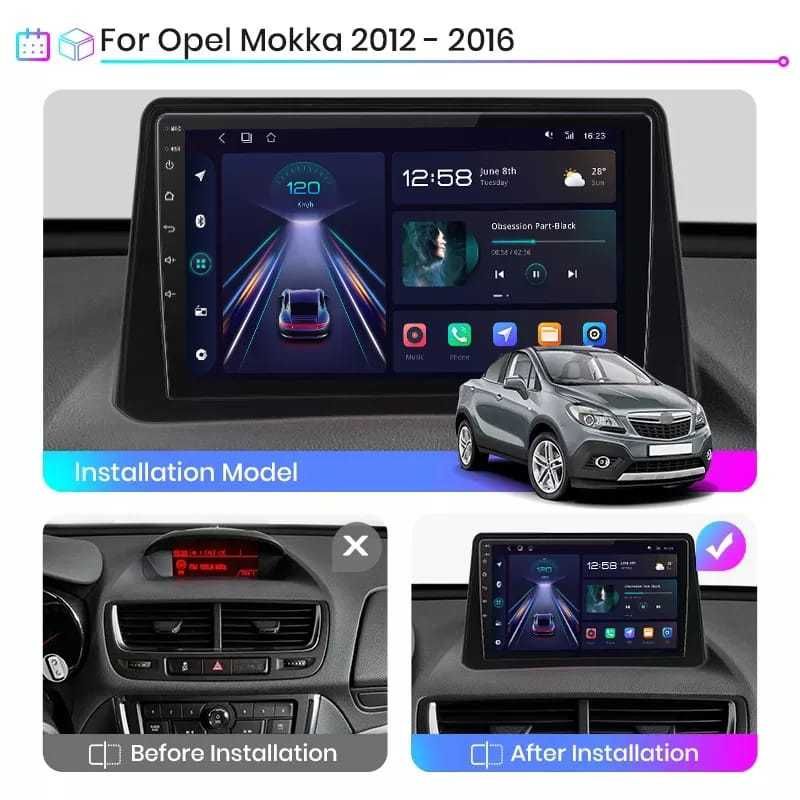 Navigatie Android Opel Mokka Waze YouTube GPS Carplay BT Moka