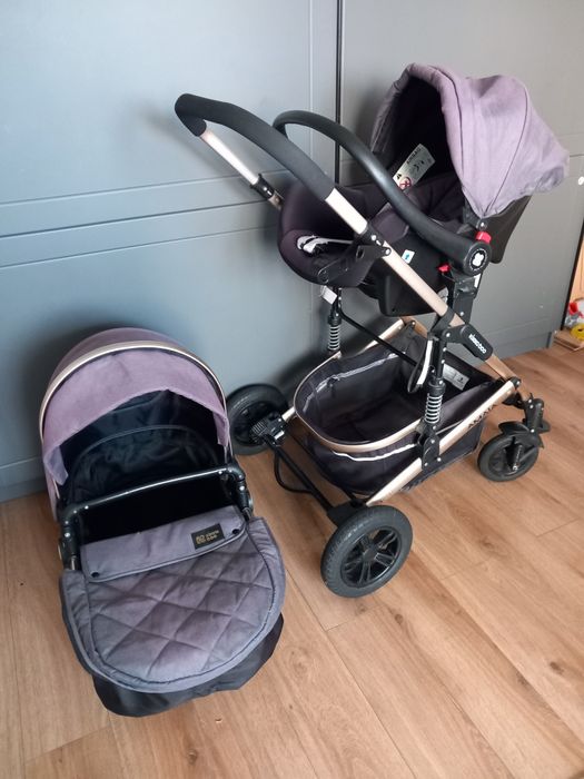 Carucior transformabil 3 în 1 KikkaBoo Amaia Dark Grey