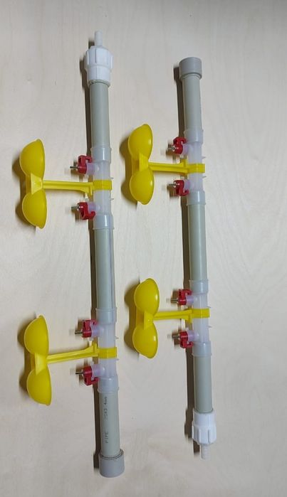 Ниппельная поилка двойная в сборе цыплят бройлер несушка утята клетка