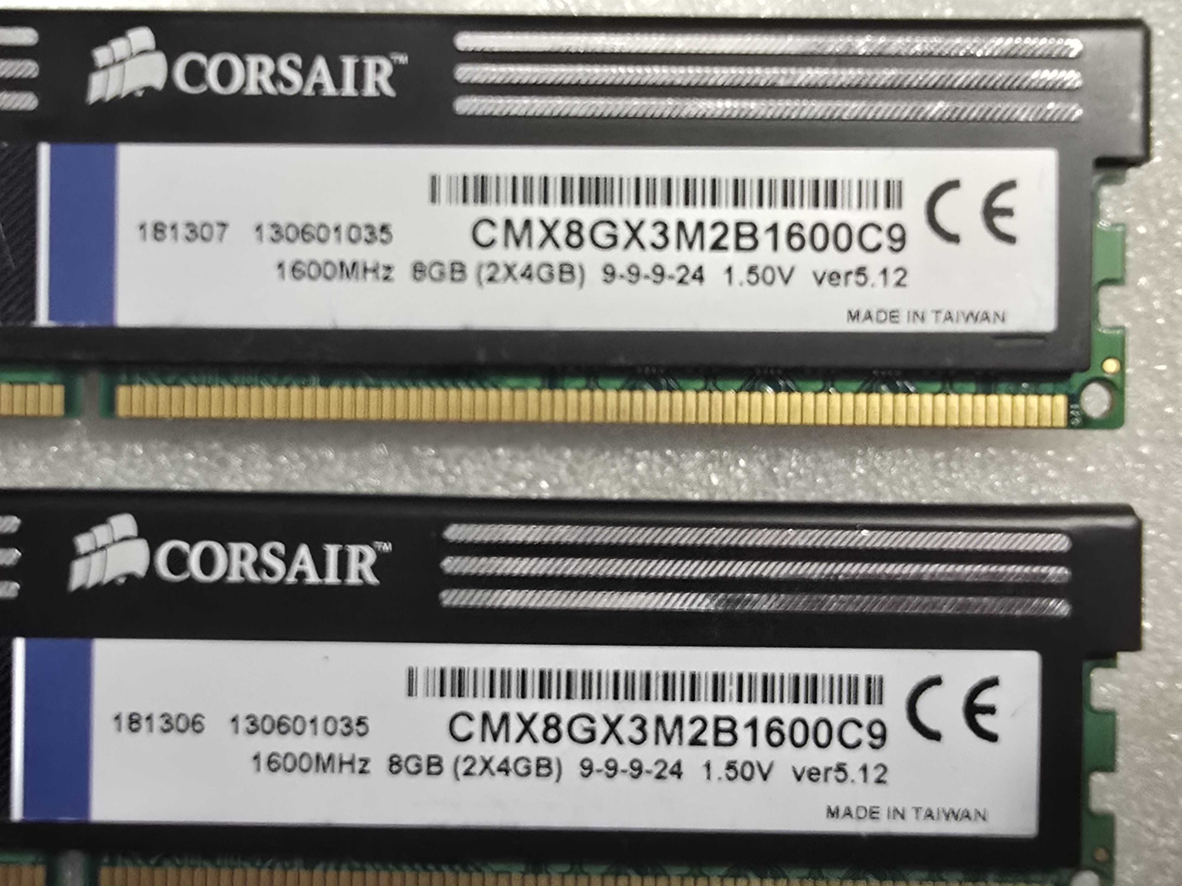 Kit memorie RAM desktop Corsair 8GB (2x4GB) DDR3 1600 MHz