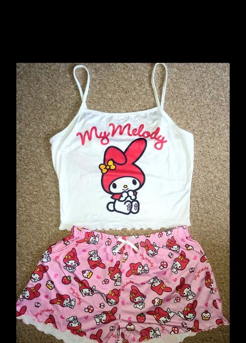 Pijama sanrio hello kitty kuromi my melody pantaloni scurti maieu