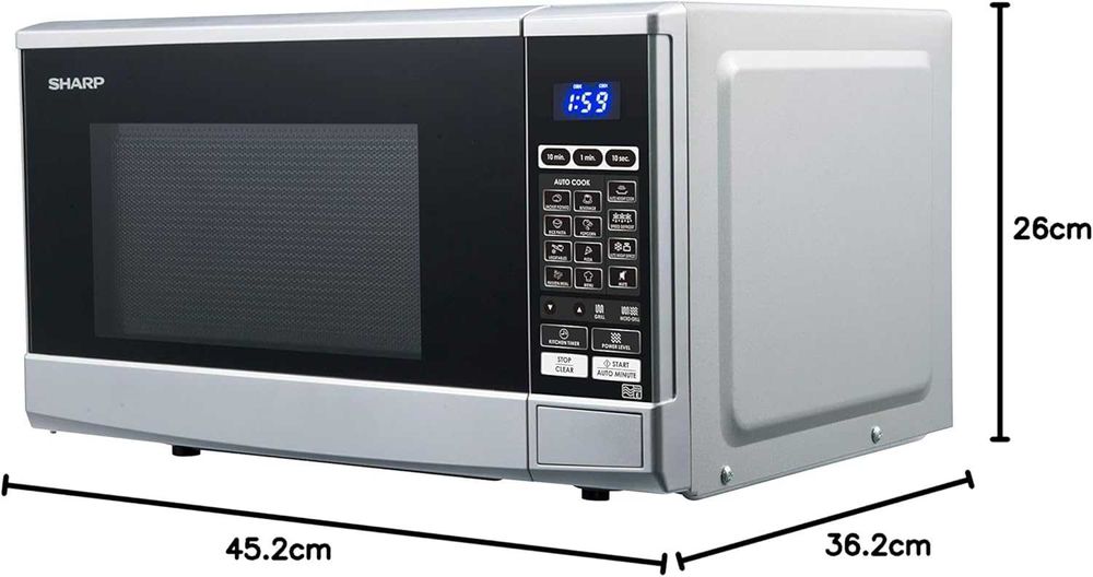 Микровълнова фурна SHARP R670S 2в1, грил, 20л, 800W, 13 програми