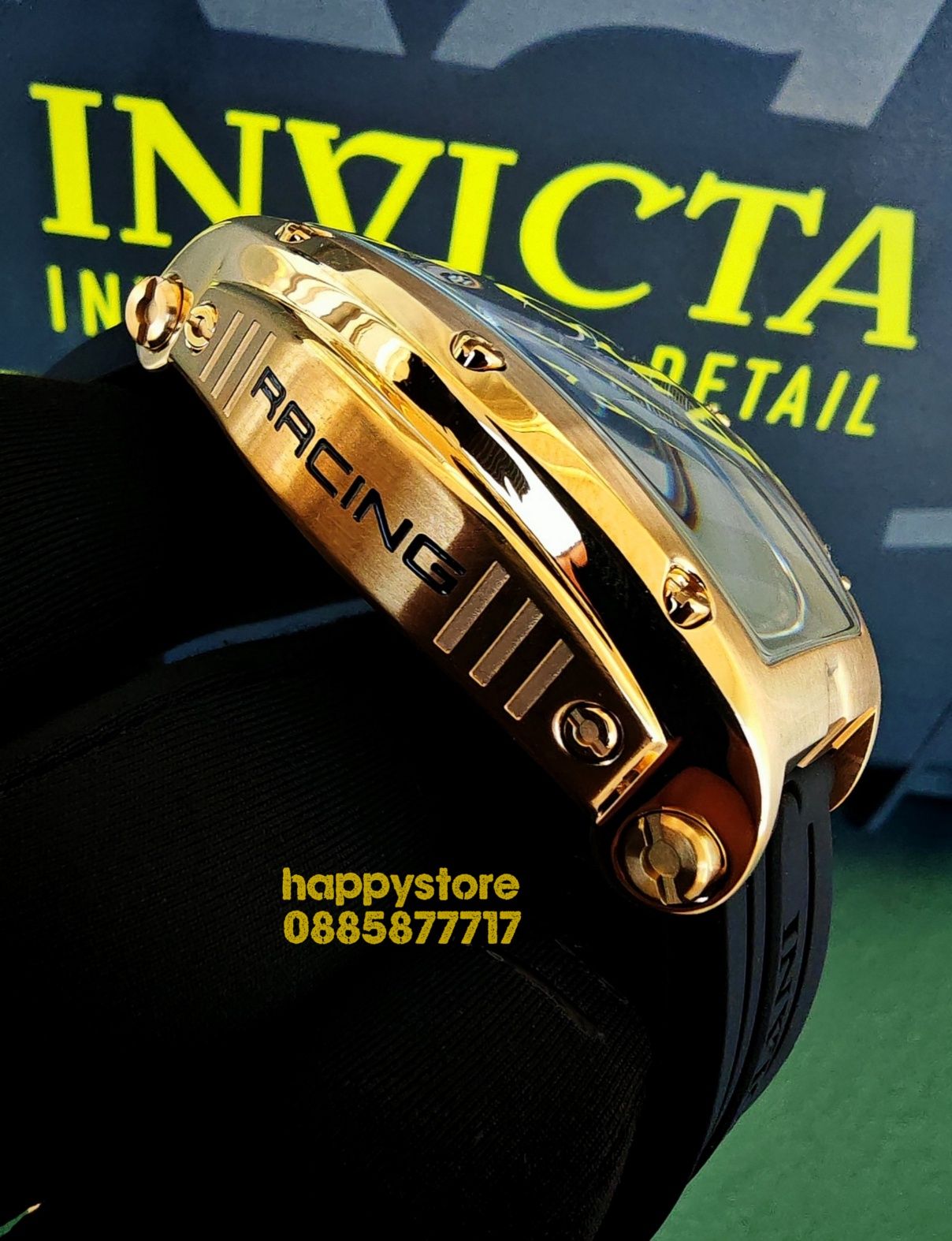 INVICTA Racing Monza Gold Steel 57 mm, Инвикта нов ръчен часовник