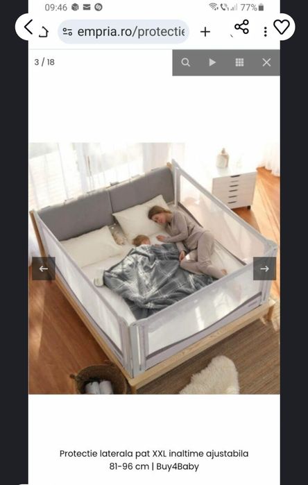 4 bariere de pat XXL premium 160/200 cm– Bed Guard pentru bebeluși
