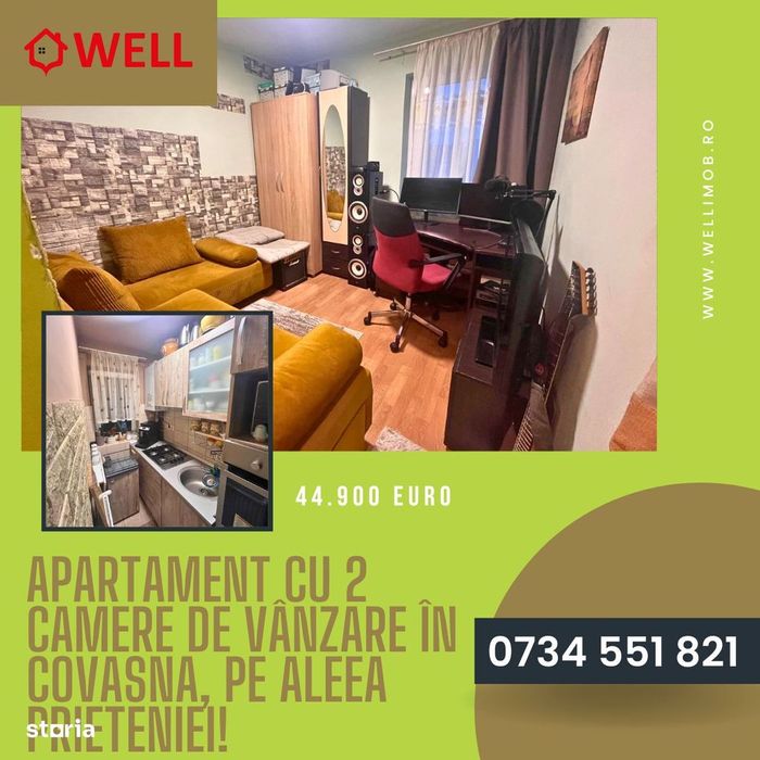 Apartament cu 2 camere de vânzare în Covasna, pe Aleea Prieteniei!