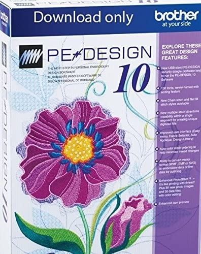 Software de broderie Brother PE Design 10 (Full licentiat) .pes