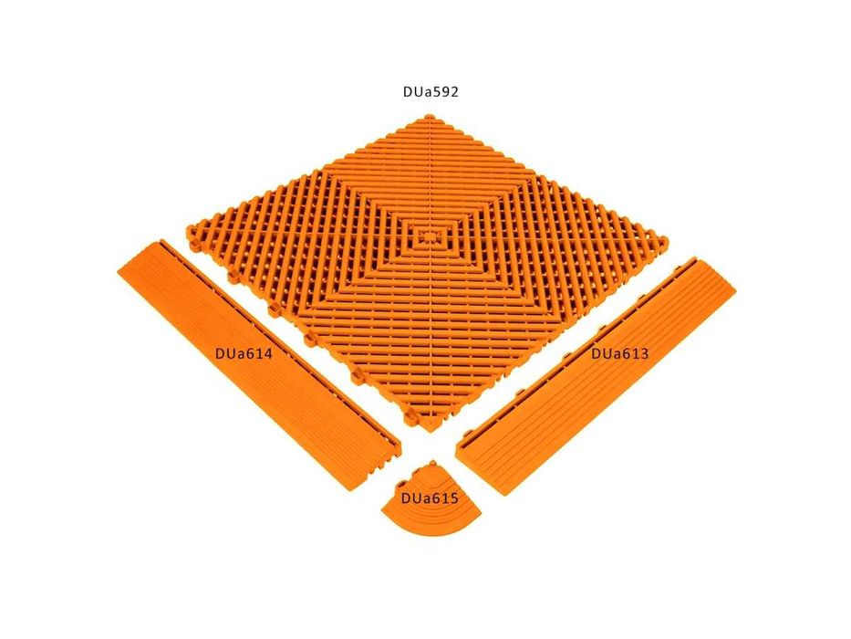 Lateralul colt pardoselii modulare din PVC Rezistent Portocaliu