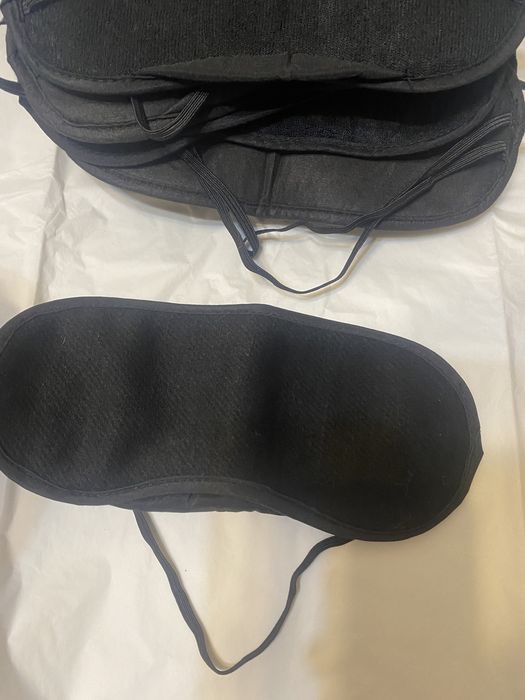 Маска для сна, двойная резинка, 18 × 8,5 см, цвет чёрный