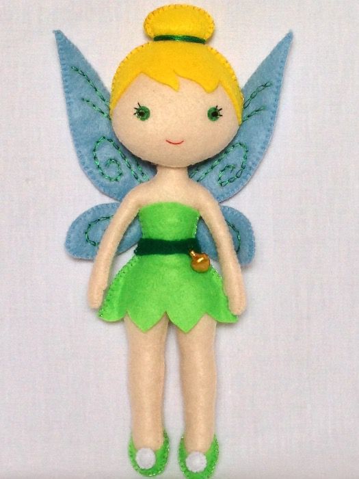 Tinkerbelle, indemanatica Clopotica, papusa handmade din fetru.