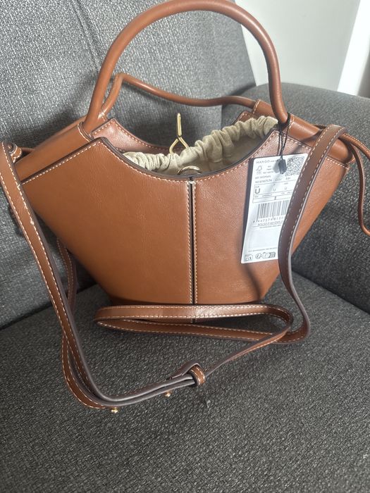 Mango нова кожена чанта Намалена