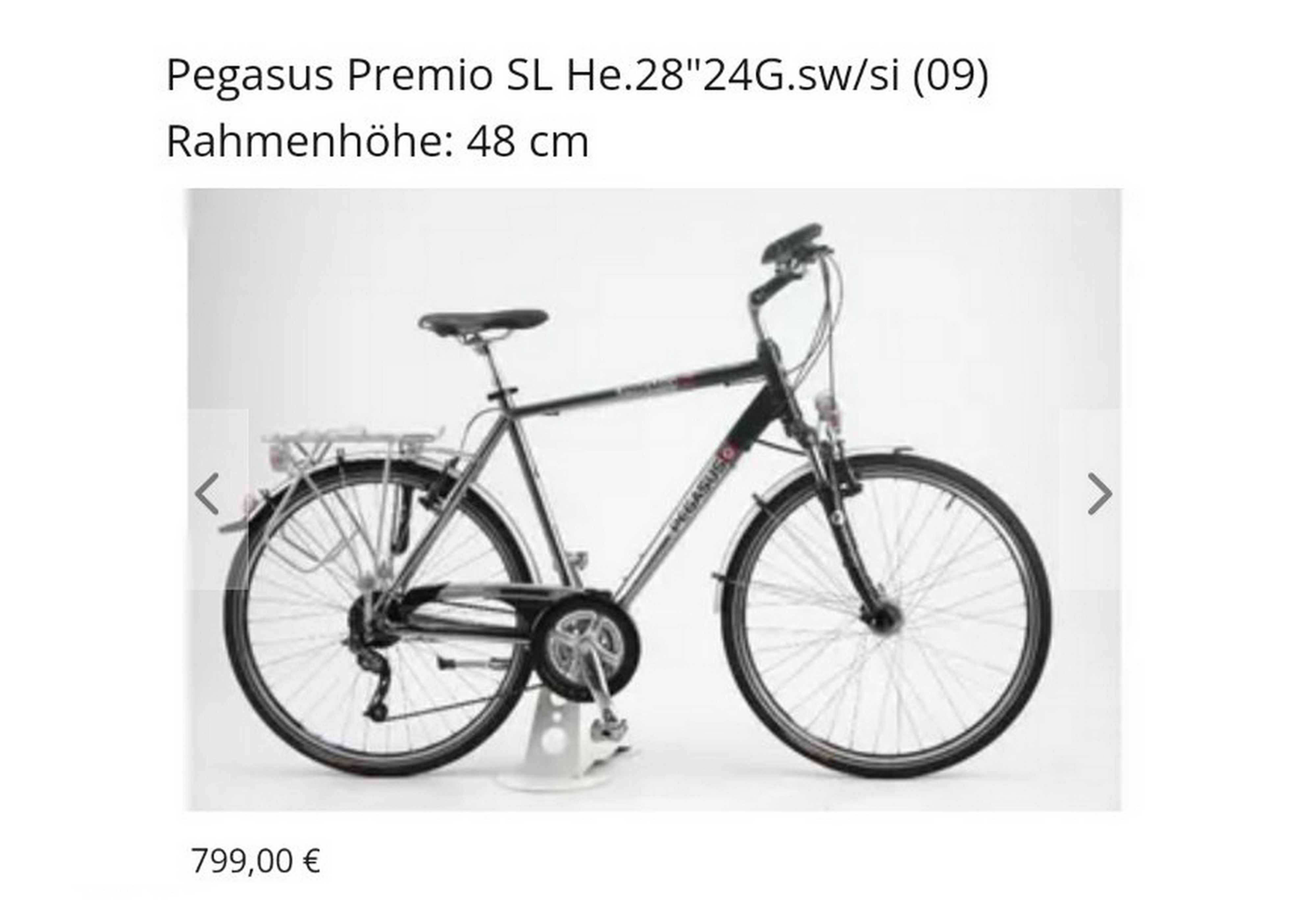 Bicicletă Pegasus Premio Light city 28’, 8 viteze ALUMINIU, gri
