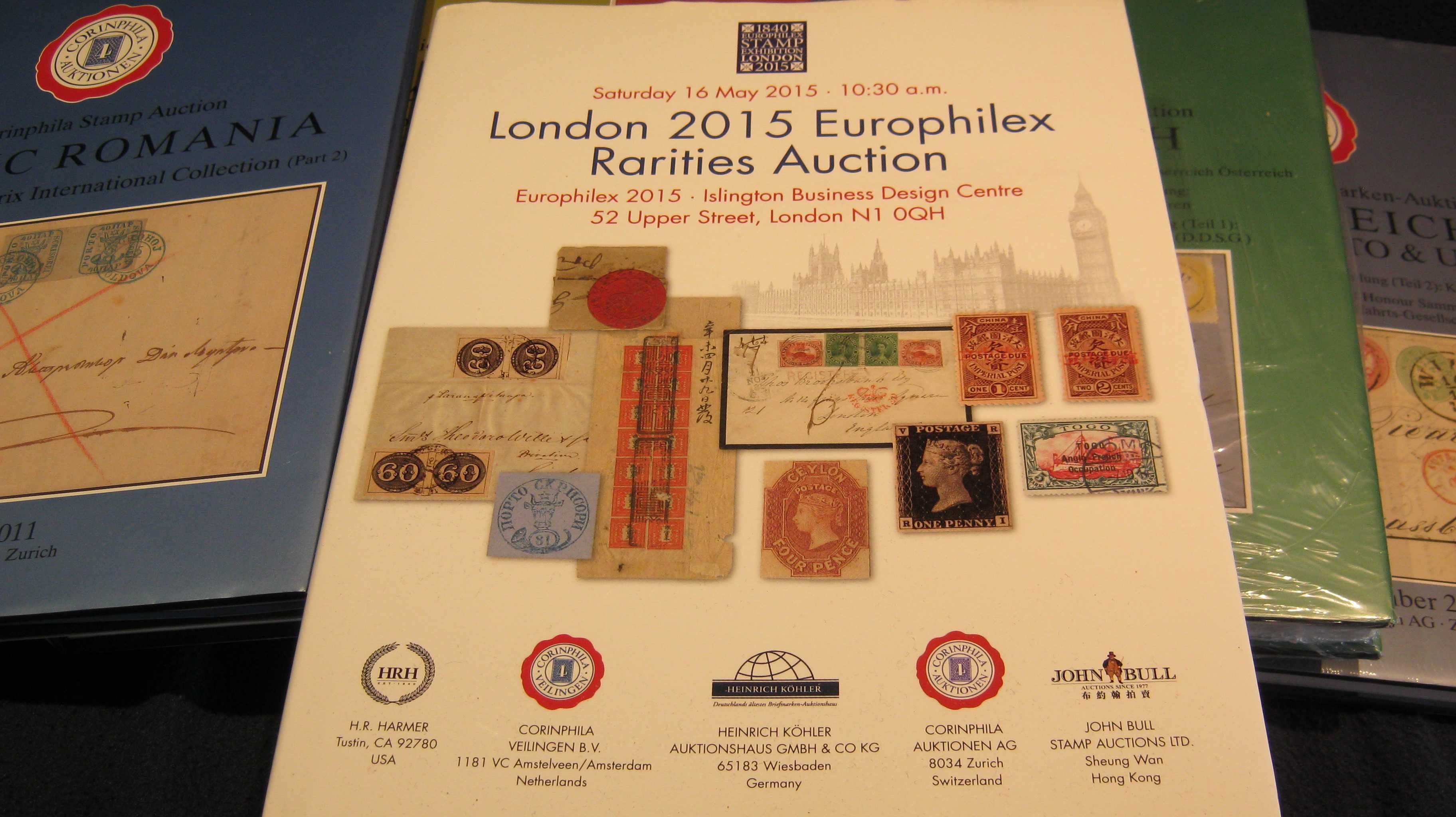 LOT 6+1 cataloguri/FILATELIE/Corinphila Auktionen,plus Europhilex.