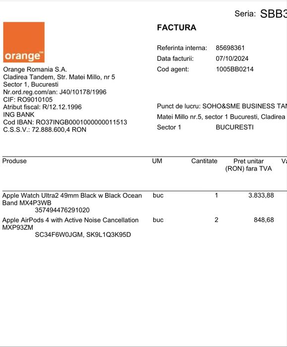 Apple Watch Ultra2 49mm Black w Black Ocean Band MX4P3WB 35749