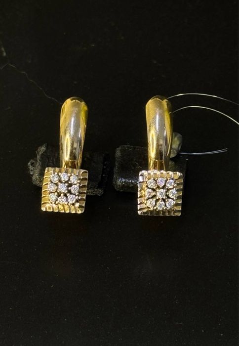 Золото 585  Серьги