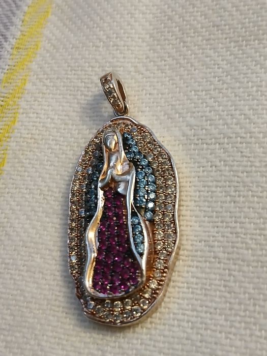 Pandativ argint masiv 925 cu zirconi