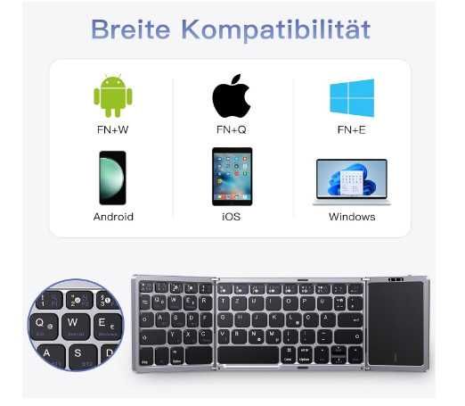 Сгъваема клавиатура OMOTON KB568, безжична