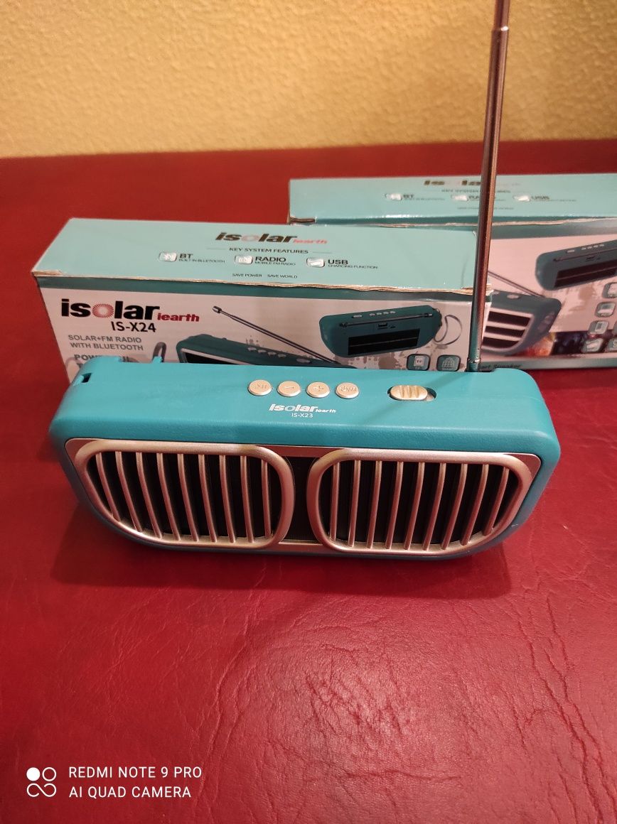 Radio Solar,Bass FM, Bluetooth, Lanterna, Boxa MP3, USB, Card, Panou s