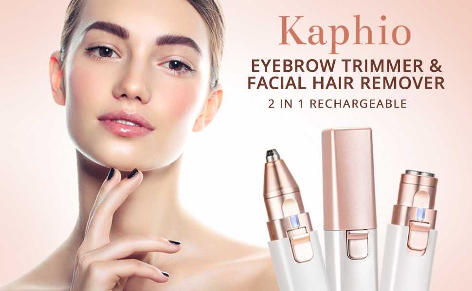 Акумулаторен козметичен тример 2 в 1 от Kaphio Facial Hair Removal