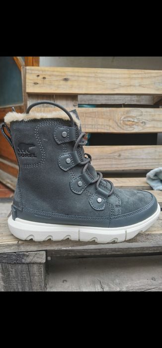 SOREL Ghete piele intoarsă gri metalic dama/copii