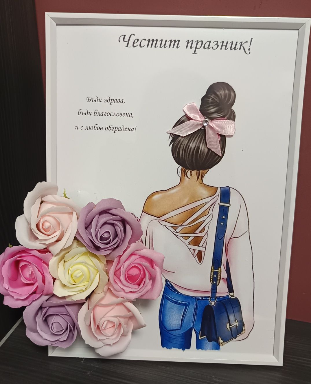 3д рамка с цветя