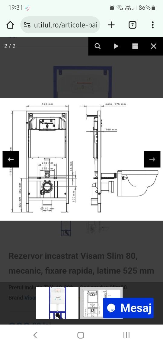 Wc suspendat nou