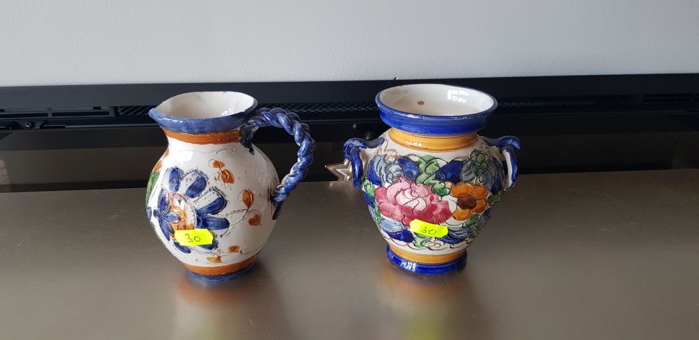 Căni, carafe,  din ceramică glazurata italiană