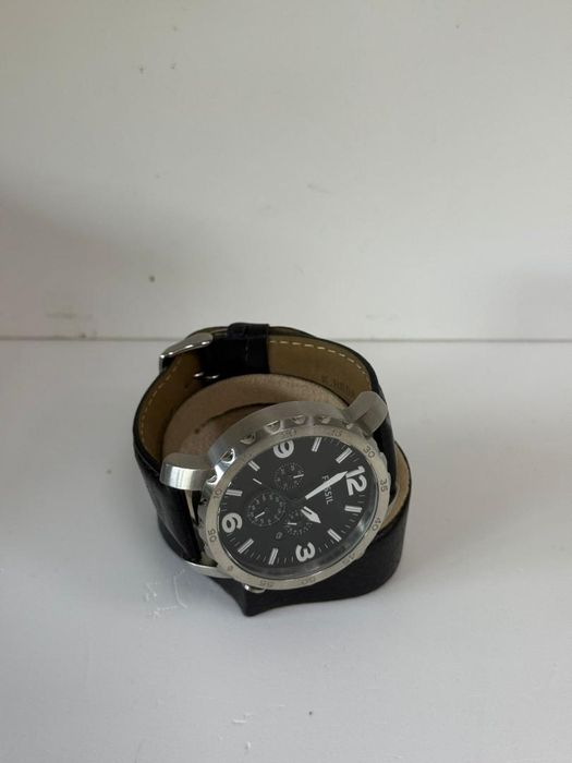 Ceas barbatesc Fossil Nate Titanium TI1005, Negru, Piele, Quartz -P-