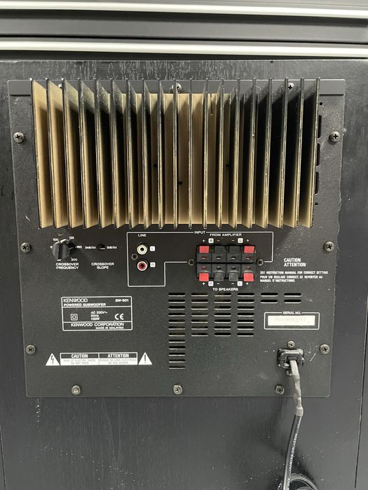 Subwoofer kenwood sw 501 difuzor 30cm subwoofer activ 150w rms