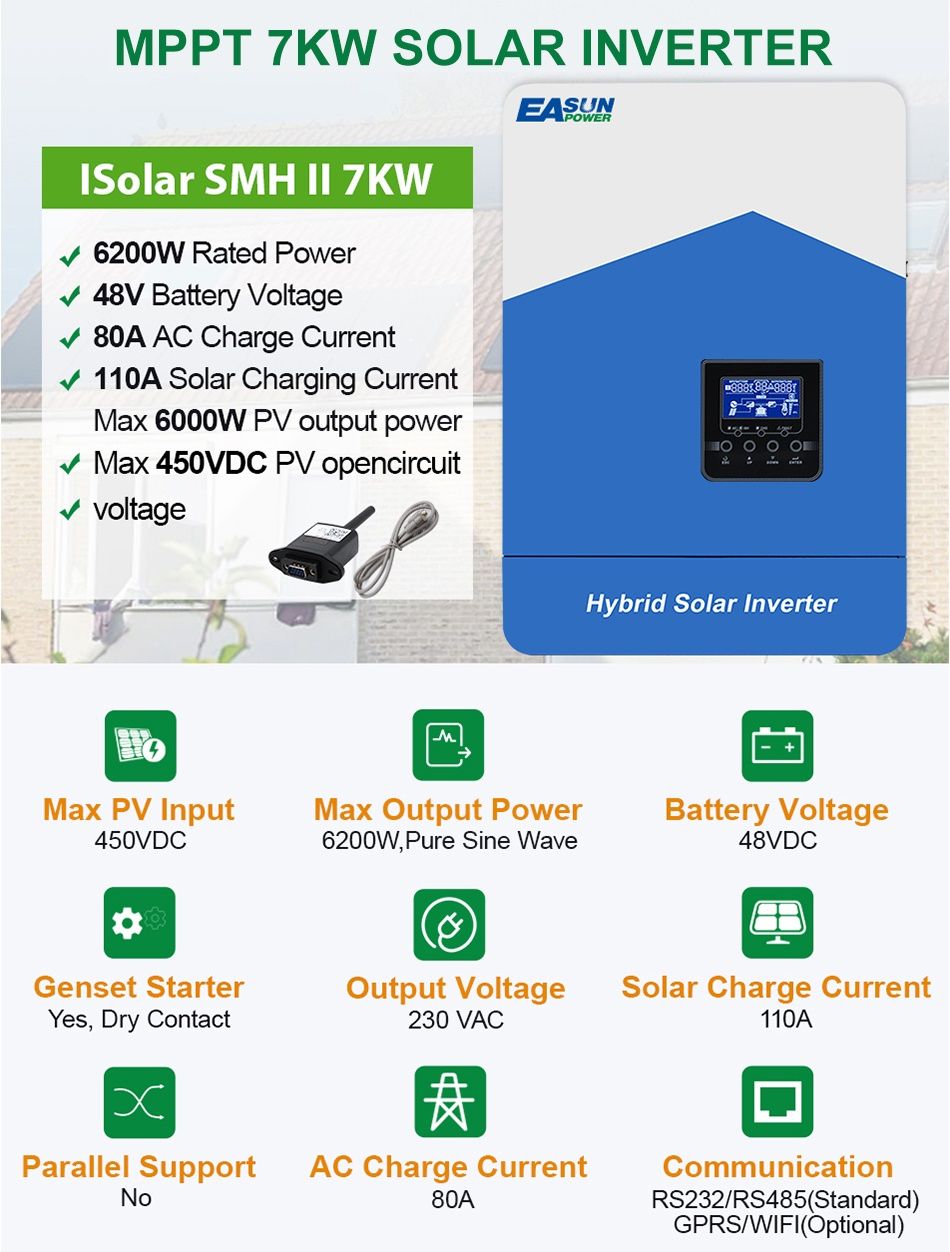 Invertor 7kw MPPT SI WIFI 48V