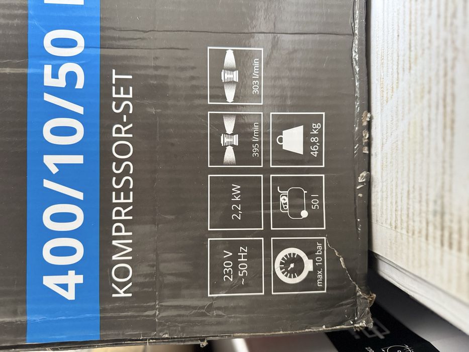 Compresor gude  50L 10 bari cu toate accesoriile 2 pistoane