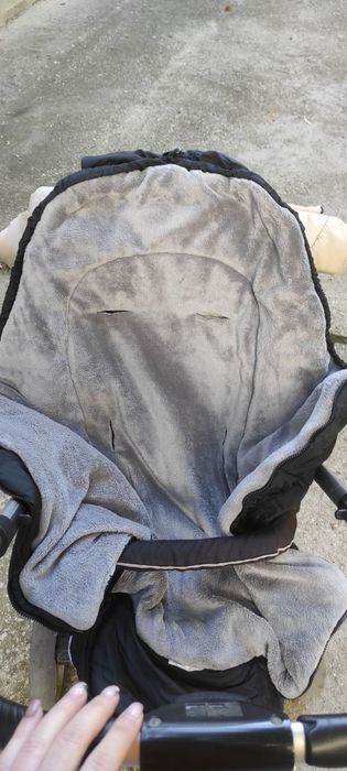 Cangaroo Термочувал Fluffy за количка черен