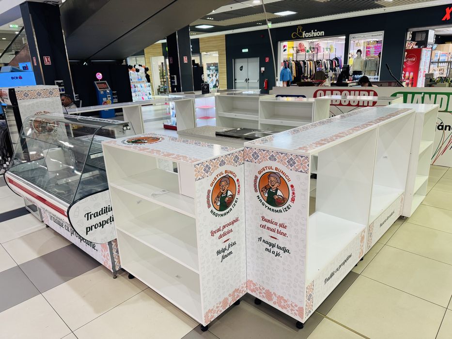 Anunț de vânzare – Stand complet pentru magazin producători locali