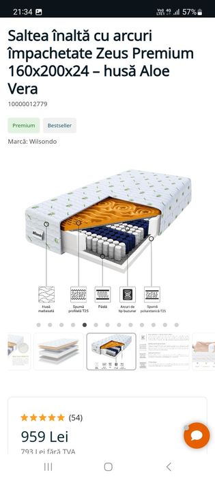 Saltea Pocket Springs