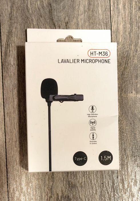 Microfon lavalieră tip C 1,5 m NOU in cutie