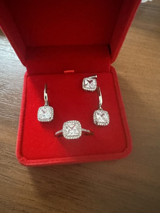 Серебро комплект 925, кольцо 18р