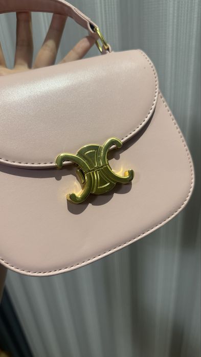 Розовая сумка Celine с тремя отделениями — новая