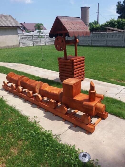 Balansoar din lemn masiv / leagan rustic