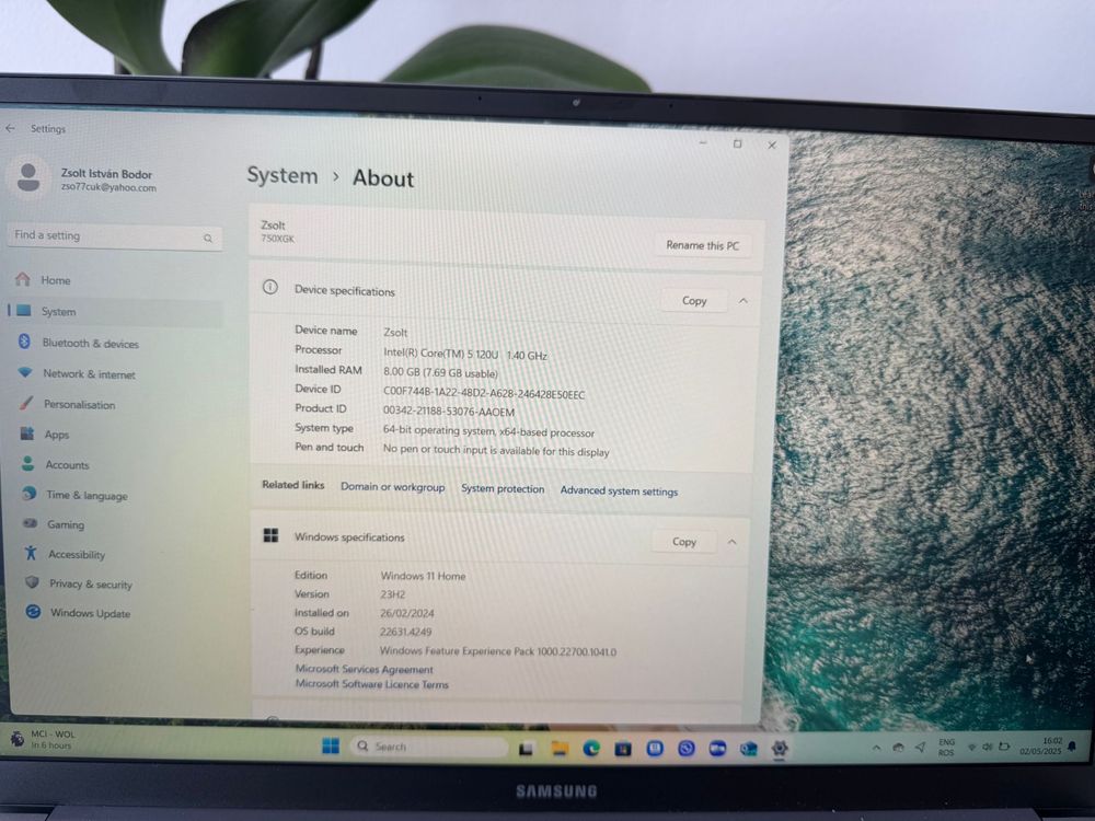 Laptop nou Samsung Galaxy Book4 15.6”
