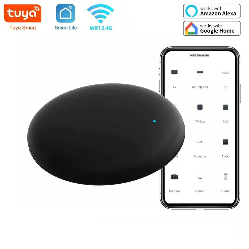 Telecomanda smart IR WiFi Tuya TV AC aplicatie aer conditionat telefon