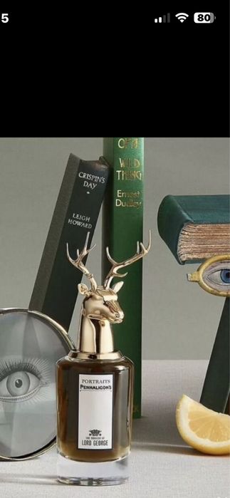 Парфюм с названием “PENNALIGON’S”:Амбра,Деревесные ноты,Бренди.Бобы .