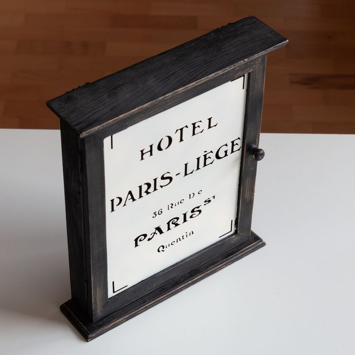 Кутия за ключове, ретро дърво и метал