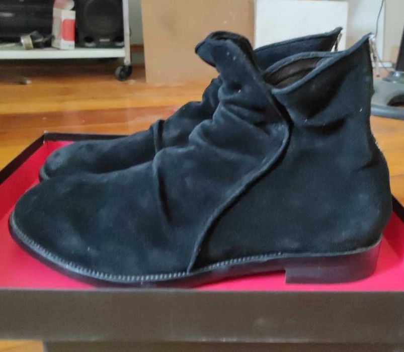 Ботинки мужские. Ручная работа.  Италия. Натуральная замша. 43 размер.