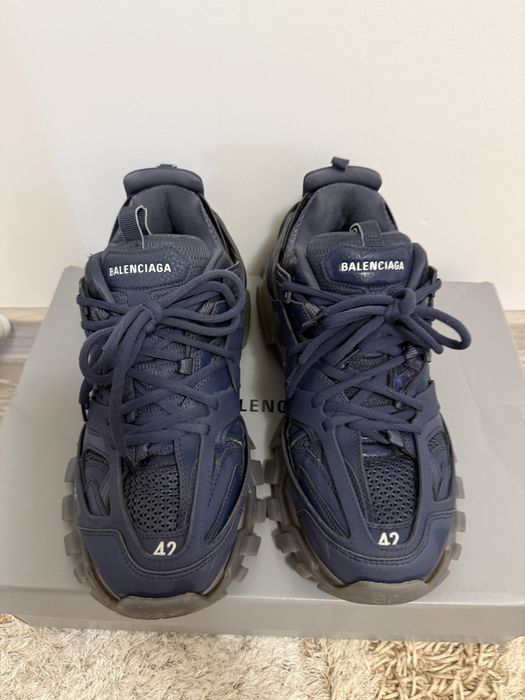 Balenciaga track navy blue clear sole 42