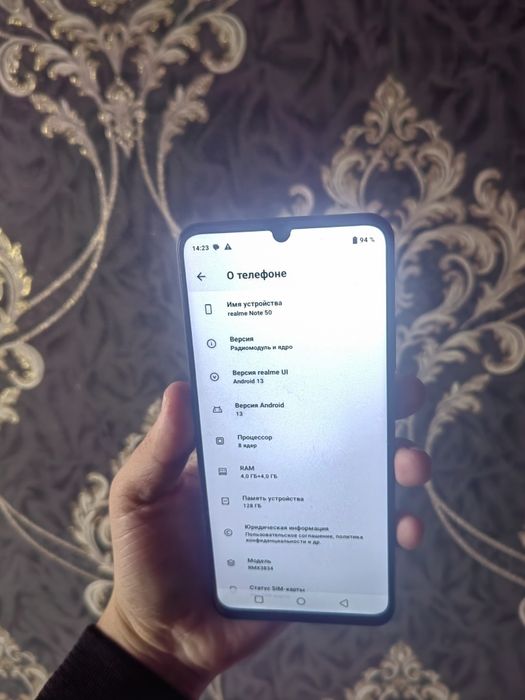 Realme not 50 4/128gb 3haftalik  yangi telefon