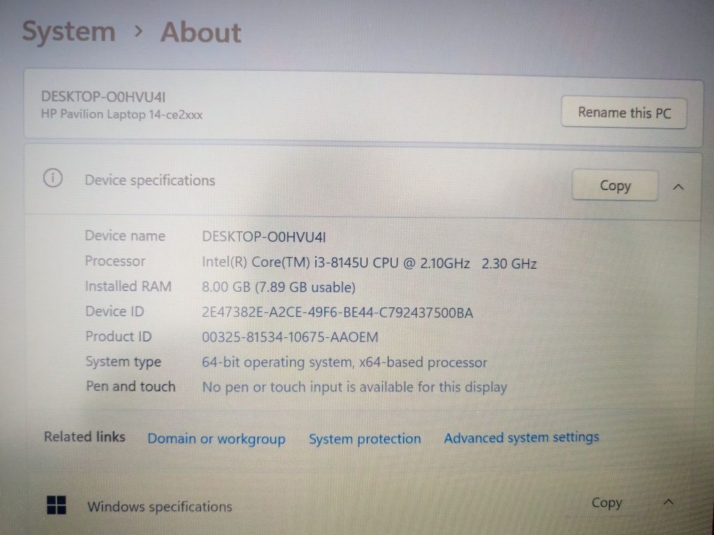 Hp Pavilion 14 запазен