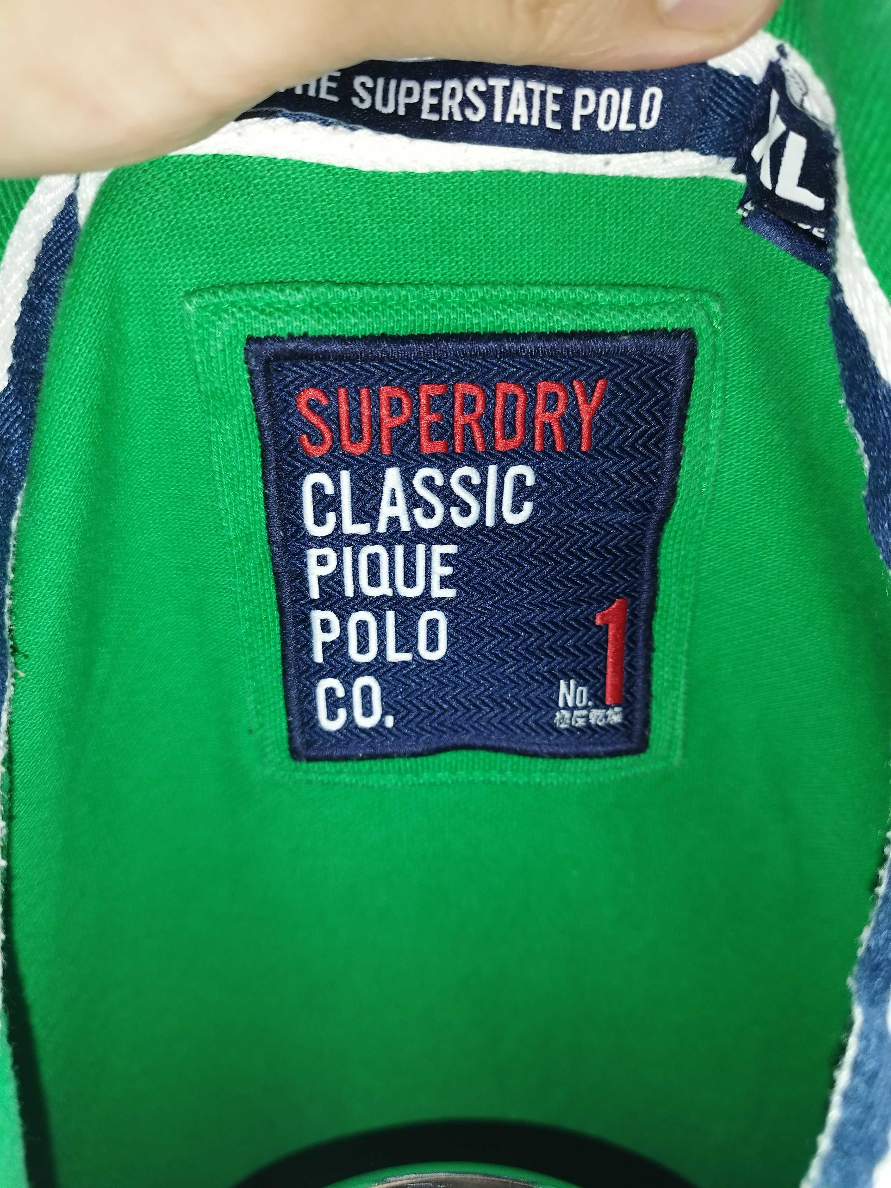 tricou superdry clasic pique polo 68 marimea XL