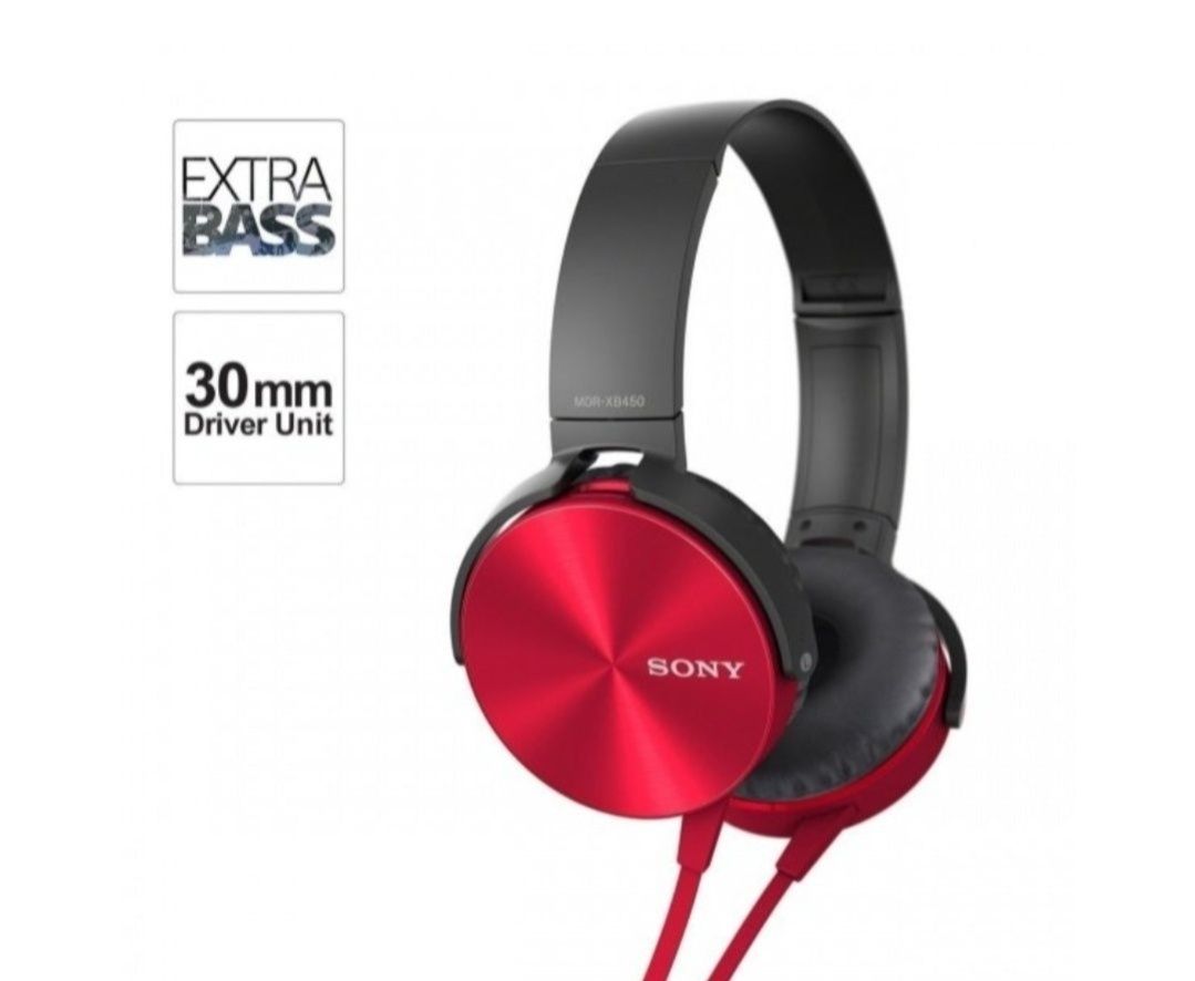 Наушники Sony MDR-XB450AP Red
